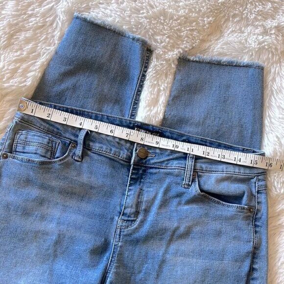 Kenneth Cole Raw Hem "Jess" Distressed Skinny Jean 12 - Picture 6 of 16